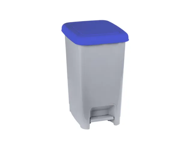 Slim,pedaalemmer 60L grijs/blauw