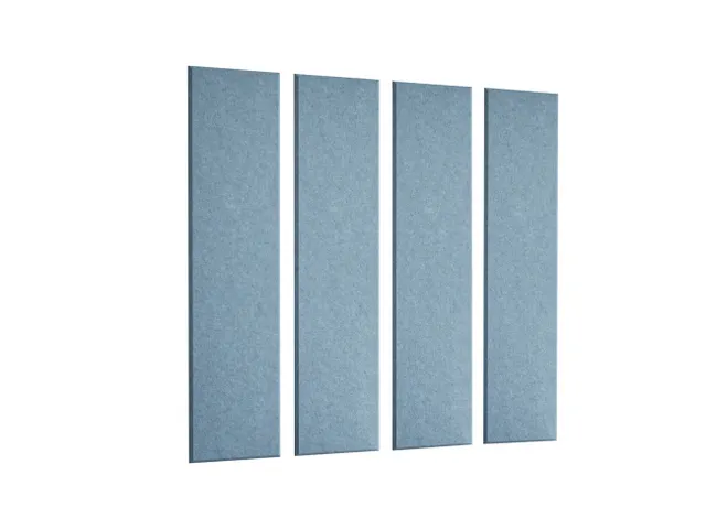 Akoestische PET-vilt wandtegels 30x120cm Blauw 4 Stuks