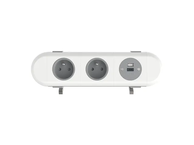 Bloc prise bureau FR/BE Power Polar chargeur USB TUF-R A+C 25W Blanc