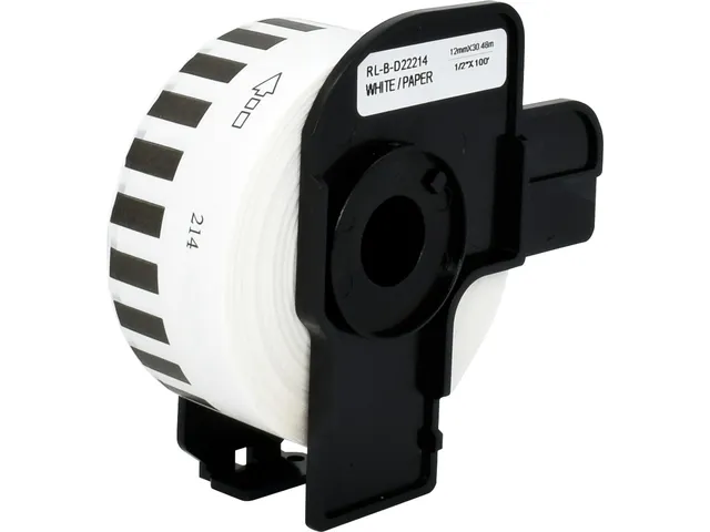 Etiket Brother Pt Dk-22214 wit QL550 30,48mx12mm