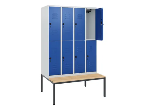 Dubbeldekse dekenkist,HxBxD 1950x1200x815mm,4x2vak.,vak B 300mm