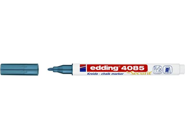 Krijtstift edding by Securit 4085 rond 1-2mm blauw metallic