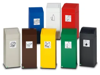 Afvalverzamelaar 76 Liter Hxbxd 890X380X380Mm Sticker Wit Glas - 3