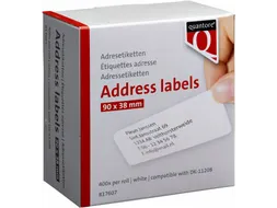 Labeletiket Quantore DK-11208 38x90mm adres wit