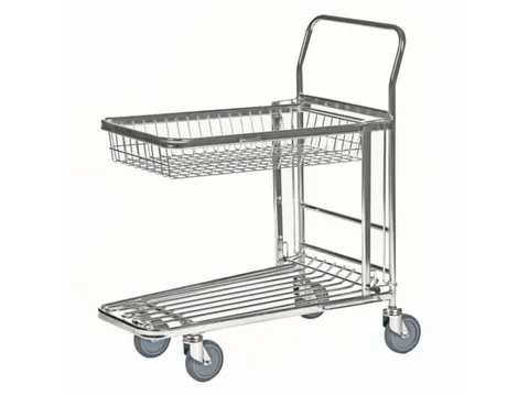 Ruimtebesparende Wagen,Draagverm. 300Kg,Stalen Schorenplaat