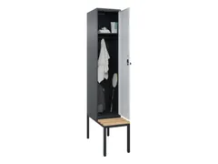 locker met bank,HxBxD 2120x400x815mm,1vak,vak B 400mm,draaigrendel