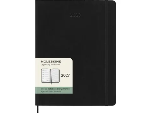Agenda 2027 Moleskine 12 mois Planner Weekly 7 jours/1 page XL CS blac