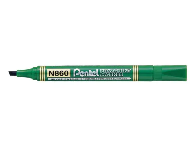 Marqueur permanent Pentel NF860-D pointe biseautée 4,5mm vert