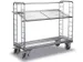 Chariot à étagères galvanisé 250kg 2 tablettes en fil 1320x535mm