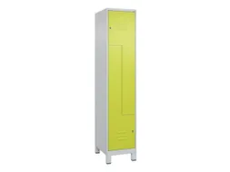 Z-garderobekast,HxBxD 1950x400x500mm,vak B 200/400mm,cil.-slot,voeten