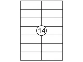 Rillprint Etiket 105x41mm 14 op een vel 1000 Vel - 1