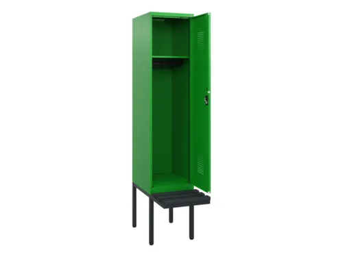 locker met bank,HxBxD 1950x400x815mm,1vak,vak B 400mm,cilinderslot