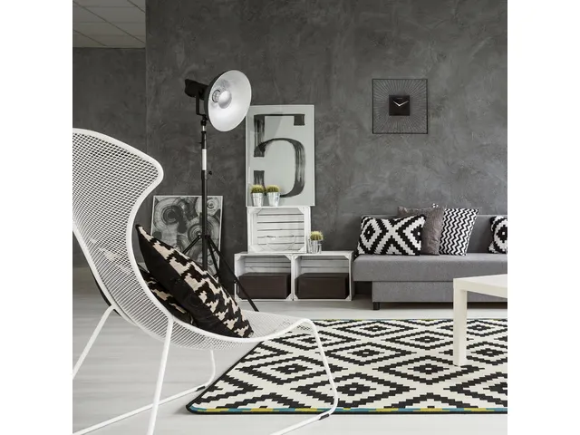 Wandklok Nextime 45x45x15 zwart metaal Vasco Square