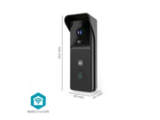 Videodeurbel Nedis Smartlife Wifi 3MP Full HD 1296p zwart - 6