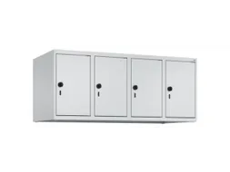 opzetkast,v. locker,4vak.,vak B 300mm,HxBxD 500x1200x500mm,vleugeldeur