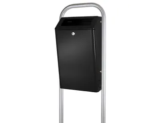 Buitenafvalbak 50 Liter Zwart Grijs - 1