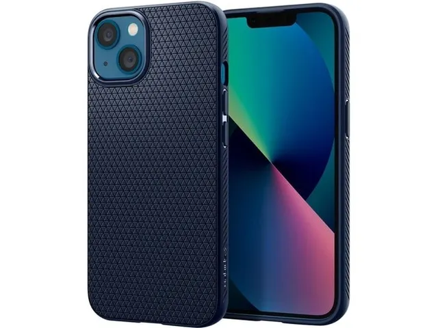 Spigen Case ACS03520 iPhone 13 Liquid Air mat marineblauw