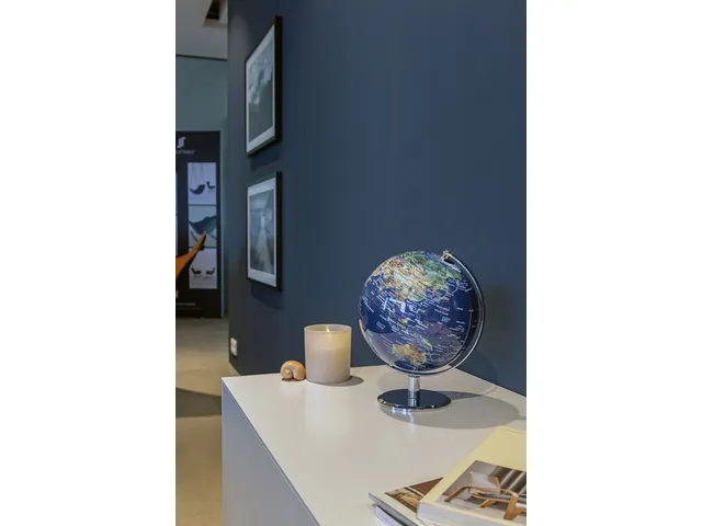 TROIKA Wereldbol Lunar 20cm Chroom Blauw-Groen