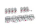 Haken Voor Geperforeerde Platen Assortiment 12-Delig Aluminium-Kleurig