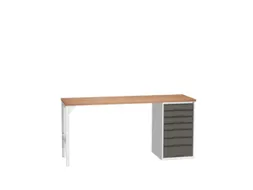 werkbank,HxBxD 930x2000x600mm,multiplexblad,2voeten/1container