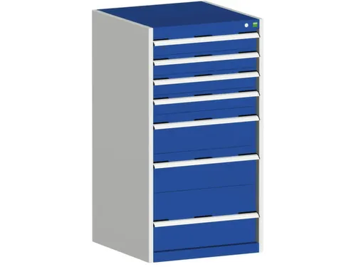 ladekast HxBxD 1200x650x650mm 7laden romp RAL7035 front RAL5010