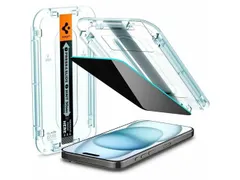 Spigen AGL07121 Privacy Screen Protector iPhone 15 Glas.tR EZ Fit HD
