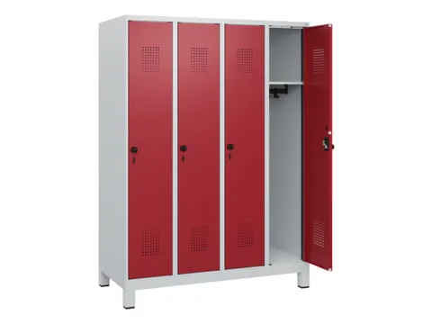 schoollocker,HxBxD 1630x1200x500mm,4vak,vak B 300mm,draaigrendel