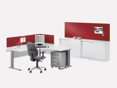 bureau in vrije vorm,HxBxD 740x1400x1400mm,vrije vorm,CC-zwart