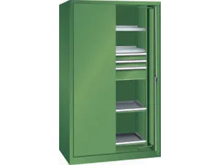 zwaarlastkast met zwenkdeuren,HxBxD 1950x1146x690mm,lak RAL6011 - 2