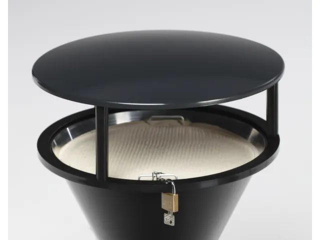 overkapping,v. Staande asbak,kunststof,RAL7021