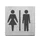 Pictogram Alco RVS 90x90x1mm - WC dames en heren -