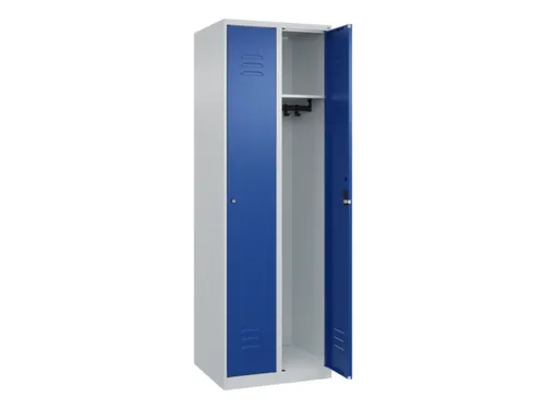 locker,HxBxD 1850x600x500mm,2vak,vak B 300mm,cil.-slot,staand op vloer