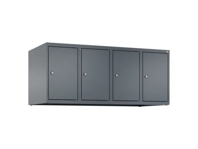opzetkast,v. locker,4vak.,vak B 300mm,HxBxD 500x1200x500mm,vleugeldeur