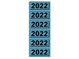 Rugetiket Elba 2022 57x25mm blauw