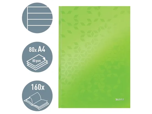 Notitieboek Leitz WOW A4 lijn groen