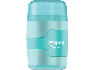 potloodslijper + gom Connect Soft Touch assorti pastelkleuren, op blis - 8