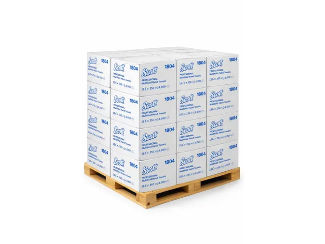 Handdoek Scott m-vouw 1-laags Wit 1804 Pallet