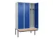 locker met bank,voor scheiding van kleding,HxBxD 2120x1200x815mm,3vak