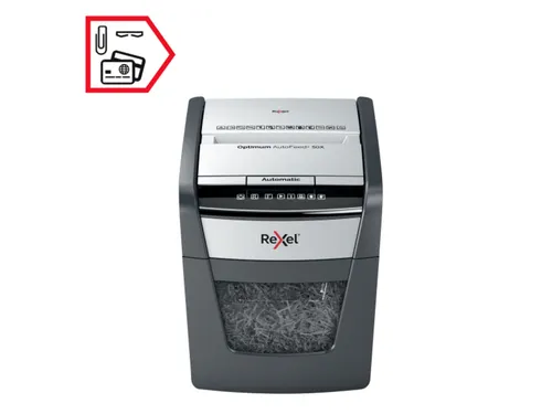 Papiervernietiger Rexel Optimum Auto+ 50X P-4 snippers 4x28mm