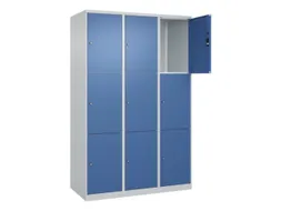 lockerkast,HxBxD 1850x1200x500mm,3x3vakken,vak B 400mm,cil.-slot