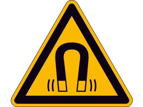 Waarschuwingsbord,Waarschuwing: Magnetisch Veld,Sticker,Folie