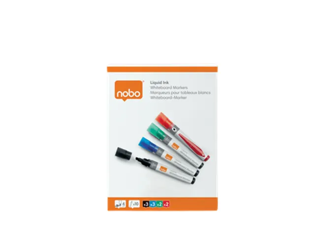 Viltstift Nobo whiteboard Liquid schuin assorti 4mm