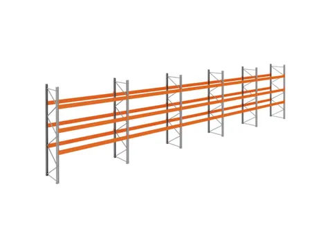 palletstelling,basis+4xaanbouw,HxBxD 3990x18600x1100mm,vakl. 3400kg