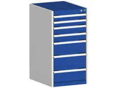 ladekast HxBxD 1000x525x525mm 7laden romp RAL7035 front RAL5010