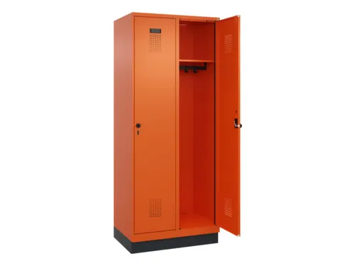 locker,HxBxD 1950x800x500mm,2vak,vak B 400mm,draaigrendel,sokkel