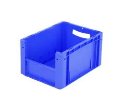 Euronorm Stapelkrat M. Grijpopening Pp Hxlxb 220X400X300Mm Blauw