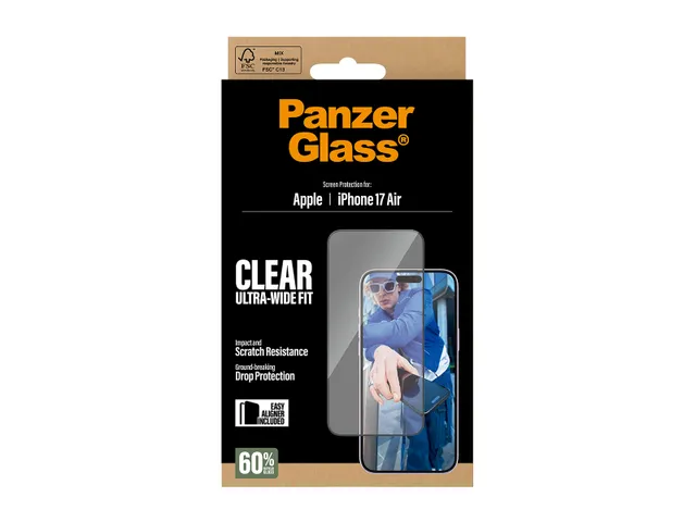 PanzerGlass Screen Protector iPhone Air | Ultra-Wide Fit w. EasyAli