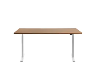 Elektrisch ihv bureau,HxBxD 700-1200x1600x800mm,blad beuken,T-voet wit - 1
