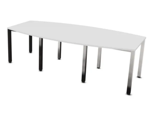 vergadertafel,HxBxD 740x2400x1200mm,vatvormig,Bl-wit