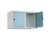 opzetkast,v. locker,2vak.,vak B 400mm,HxBxD 500x800x500mm,draaigrendel